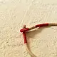 Mirror hand Embroidered Necklace in Red 