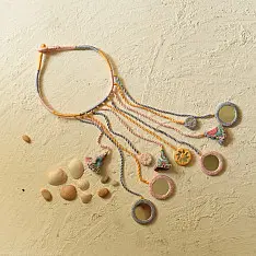 Jewel Vine | Banjara Embroidered Necklace (Yellow, Pink & Grey )
