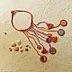 New Design Banjara Embroidered Necklace Orange  & Purple