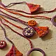 New Design Banjara Embroidered Necklace Orange  & Purple