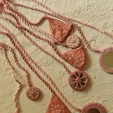 Jewel Vine | Handmade Embroidered Necklace (Light Pink)