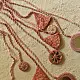 Hand Embroidered banjara Necklace in Pink & Light Pink
