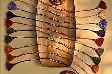 Handmade Rakhi | Bead Navrang Set of Ten Rakhi (Set of Ten)