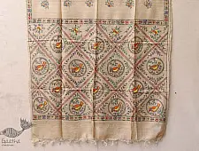 Madhubani ❁ Tussar Silk Hand Painted Dupatta ❁ 10