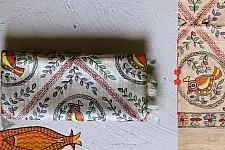 Madhubani ❁ Tussar Silk Hand Painted Dupatta ❁ 10