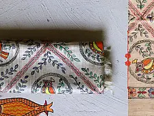 Madhubani ❁ Tussar Silk Hand Painted Dupatta ❁ 10