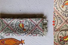 Madhubani ❁ Tussar Silk Hand Painted Dupatta ❁ 13