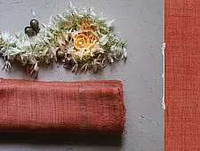 रस्म ☸ Handwoven . Natural Color ☸ Matka Silk Zari Dupatta ☸ 1
