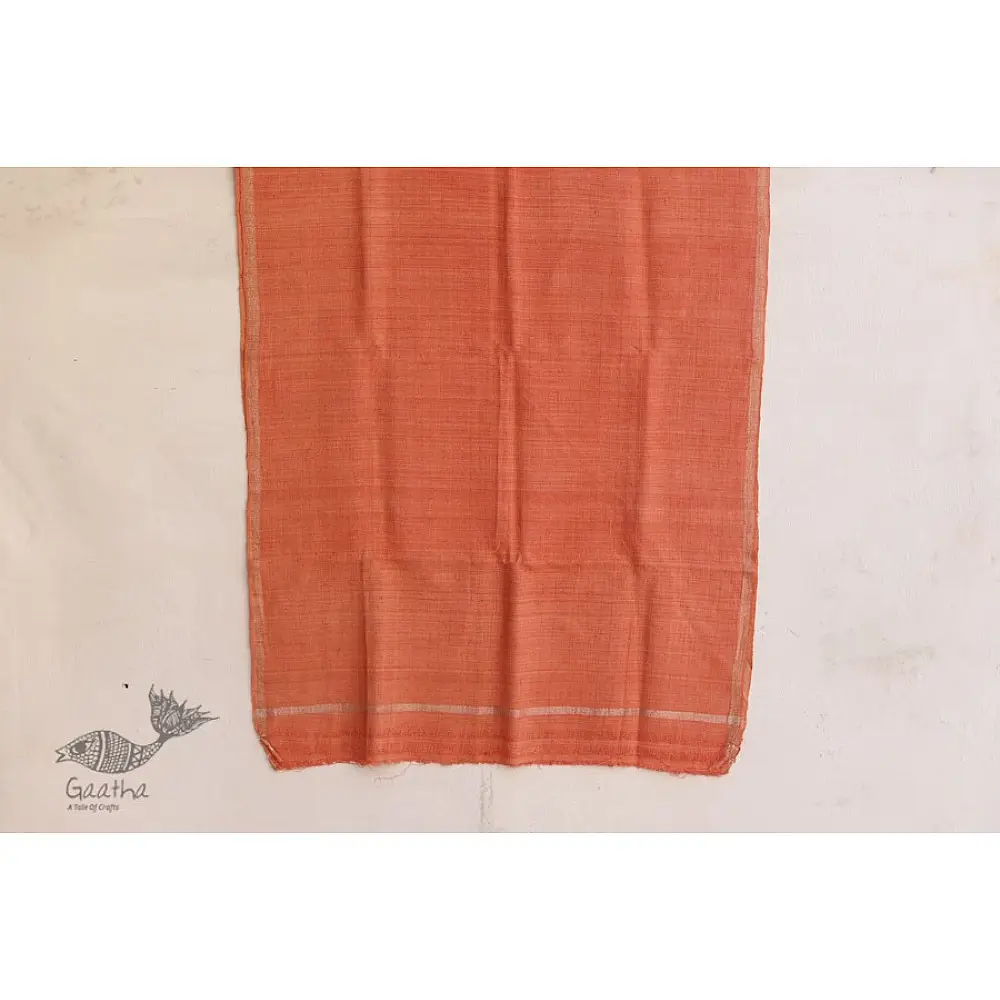 रस्म ☸ Handwoven . Natural Color ☸ Matka Silk Zari Dupatta ☸ 1