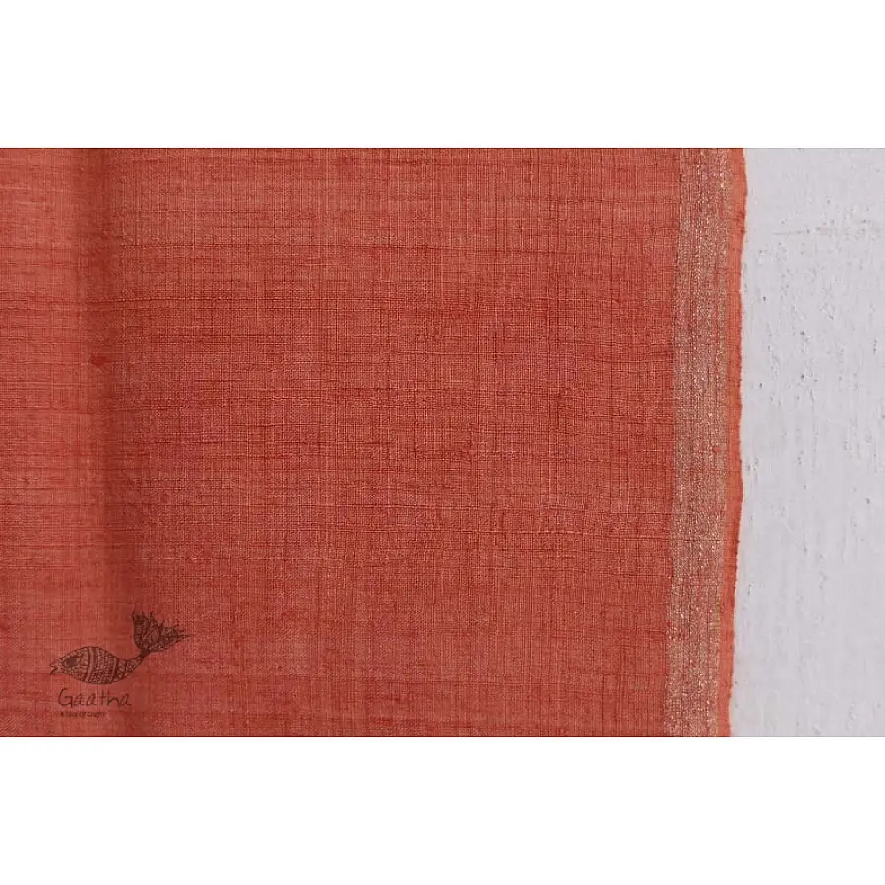 रस्म ☸ Handwoven . Natural Color ☸ Matka Silk Zari Dupatta ☸ 1