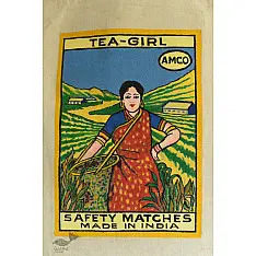 Carnival on Canvas | Canvas Hand Painted Bag ~ Tea Girl