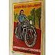 Hand Painted Canvas Bag  Lady & Bike