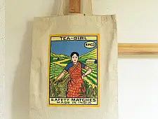 Carnival on Canvas | Canvas Hand Painted Bag ~ Tea Girl