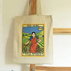 Carnival on Canvas | Canvas Hand Painted Bag ~ Tea Girl