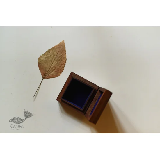 shop Wooden Brass Inlay Box - 3"x3"x2"