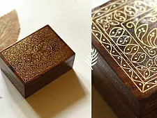 Tarkashi | Wood Inlay - Brass Tarkashi Box