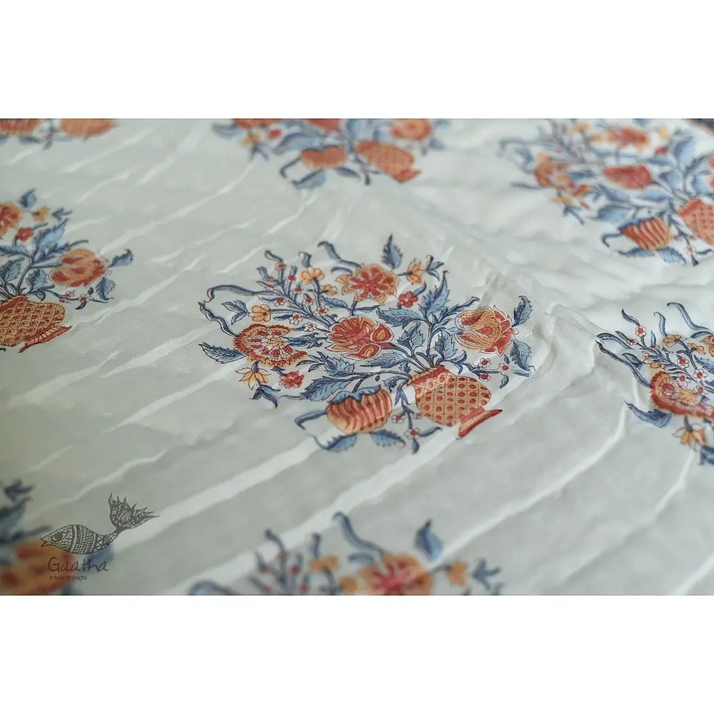 shop Cotton block printed Jaipuri Razai / Quilt - Double Bed