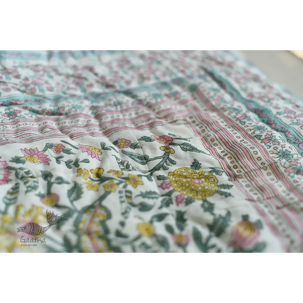 shop Sanganeri Jaipuri Razai / Quilt - double Bed