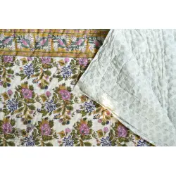 Thaat Baat | Jaipuri Reversible Razai / Quilt - Sanganeri Block Print Double Bed