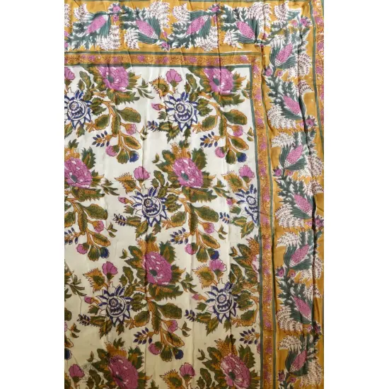 shop Jaipuri Razai / Quilt - Sanganeri Block Printed Single Bed