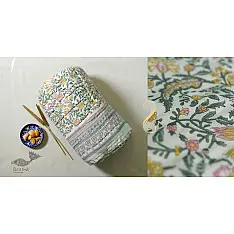 Thaat Baat | Sanganeri Jaipuri Reversible Razai / Quilt - Double Bed - Off White