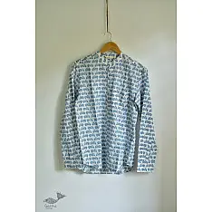 Sing of Spring | Sanganeri Block Printed - Cotton Full Sleeve Shirt - 10