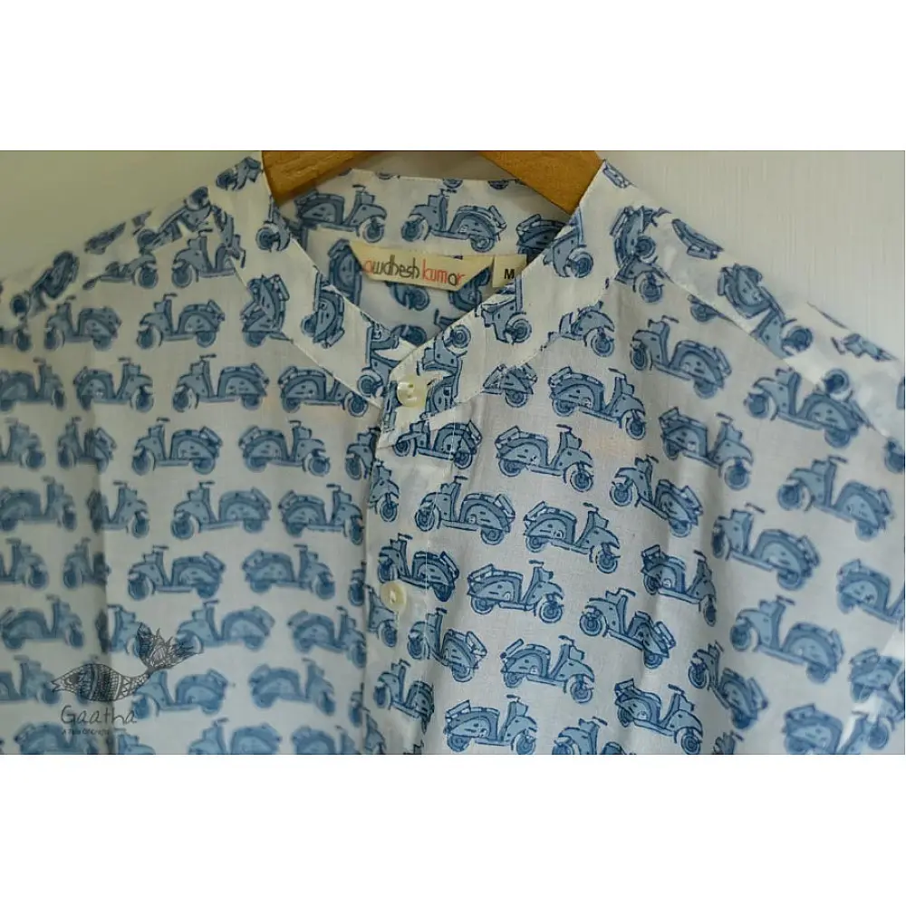 shop Sanganeri printed Cotton Full Sleeve Shirt 