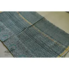 Kumudini . कुमुदिनी | Kota Cotton Saree - Sanganeri Block Printed - Light Blue