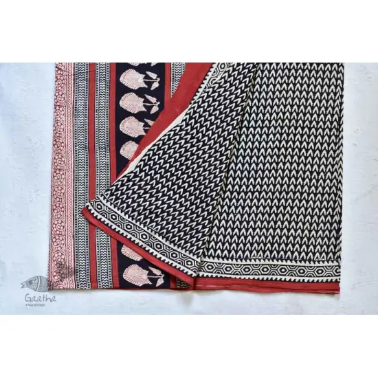 बूटी ✹ Sanganeri Block Printed Saree  (Mul cotton) ✹ 10