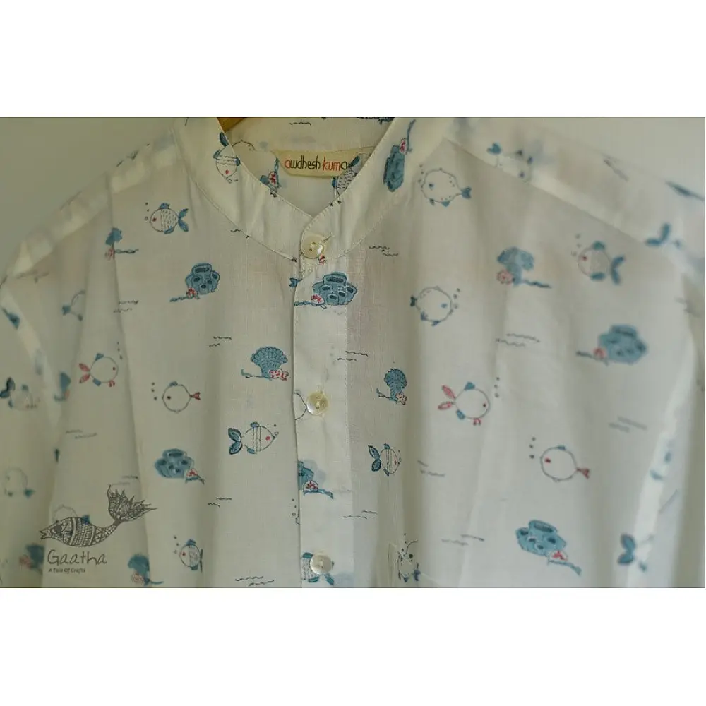 Sing of Spring ✯ Sanganeri ✯ Cotton Full Shirt ✯ 3
