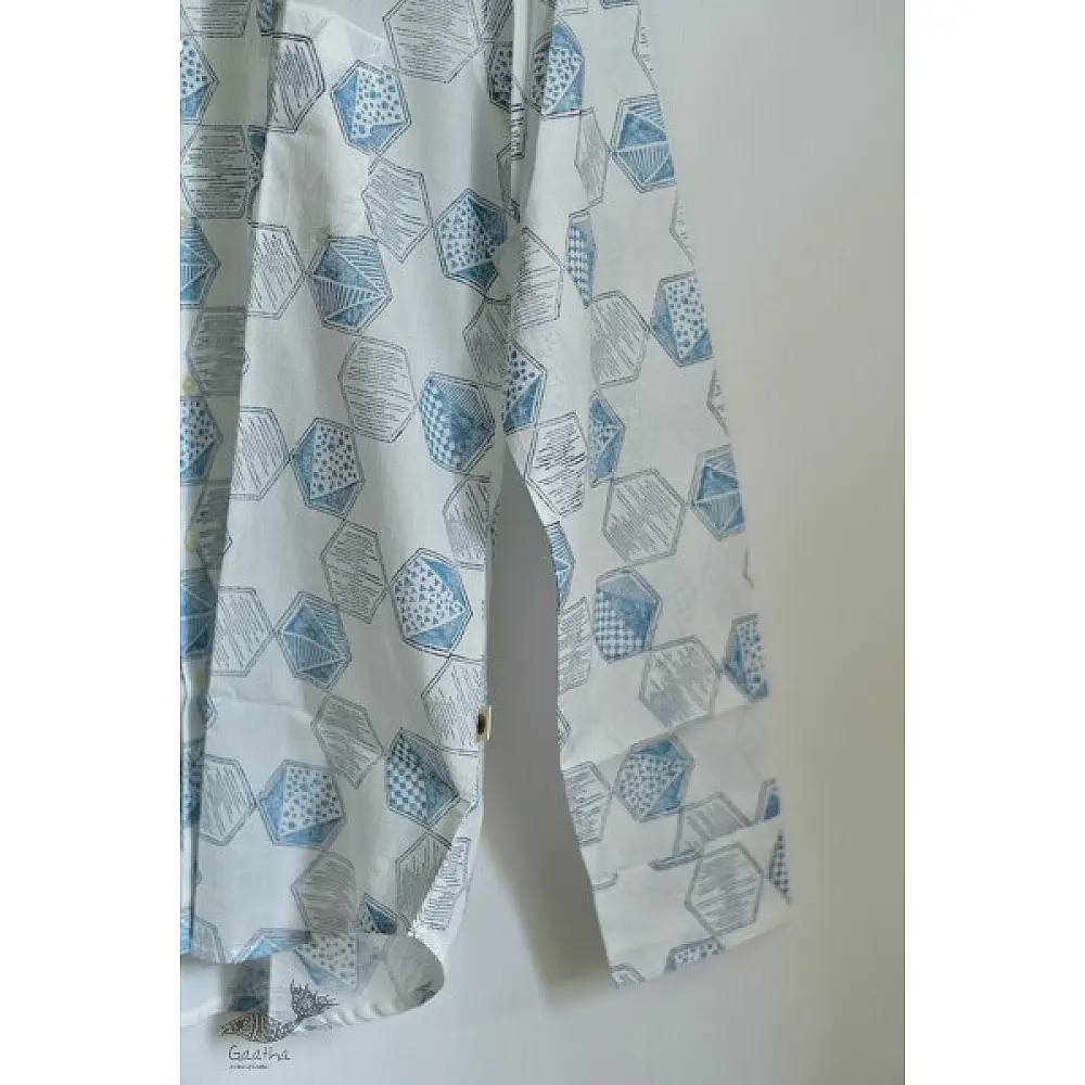 Sing of Spring ✯ Sanganeri ✯ Cotton Full Shirt ✯ 4