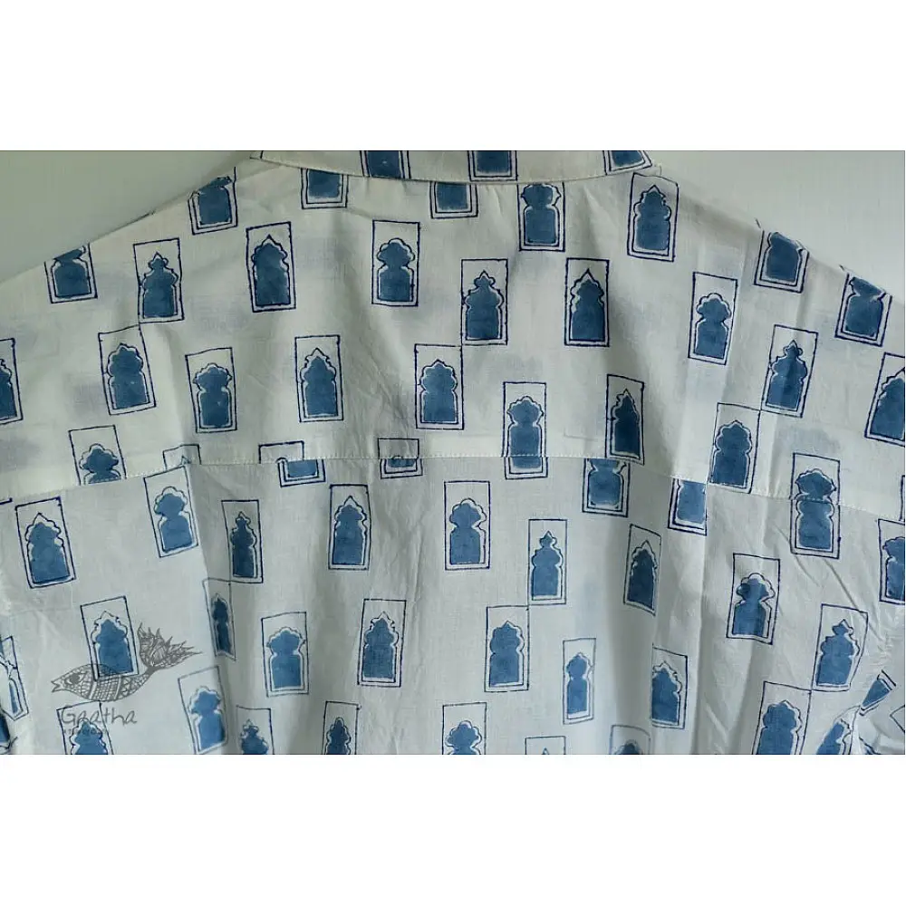 Sanganeri Cotton Half Sleeve Shirt | Mehrab design