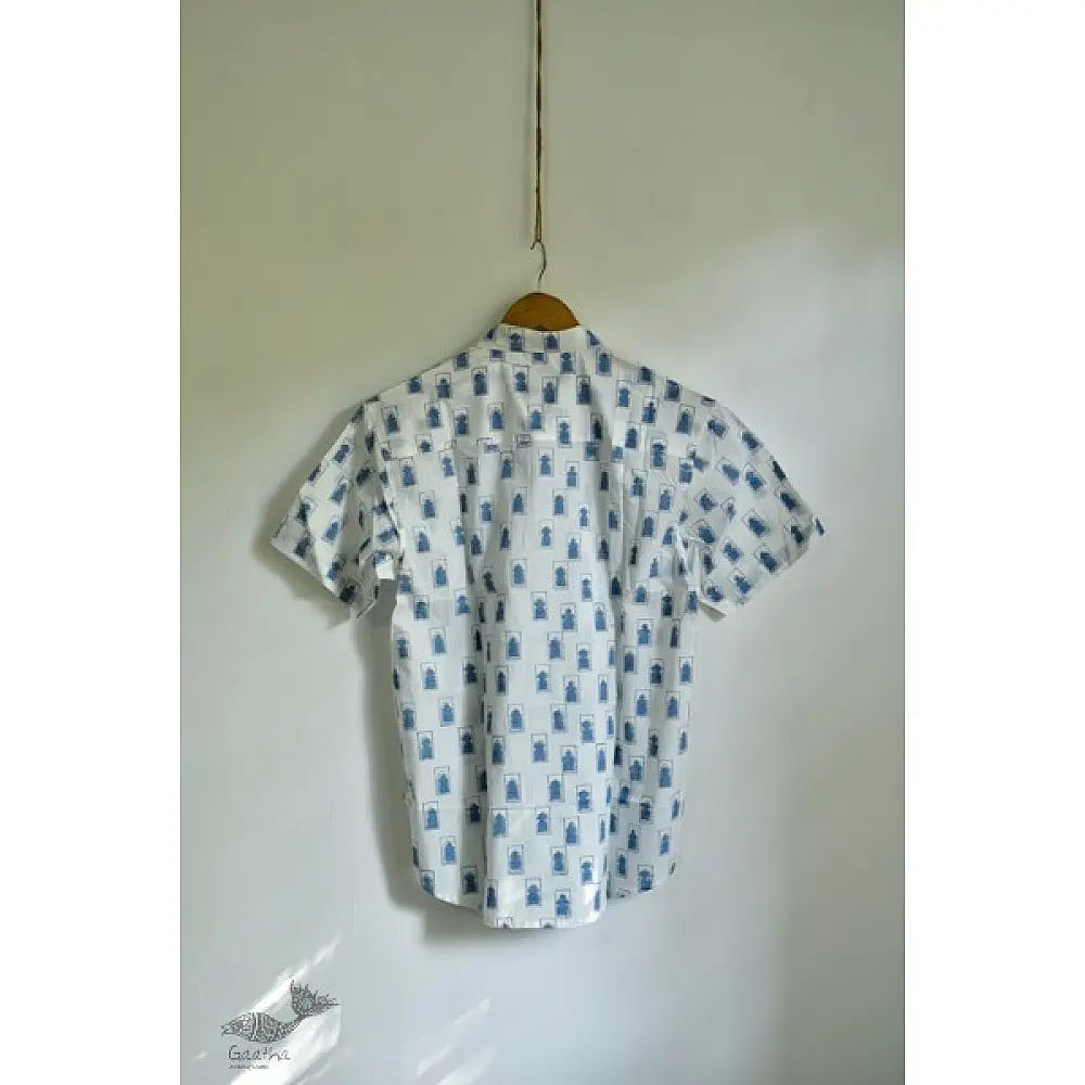 Sanganeri Cotton Half Sleeve Shirt | Mehrab design