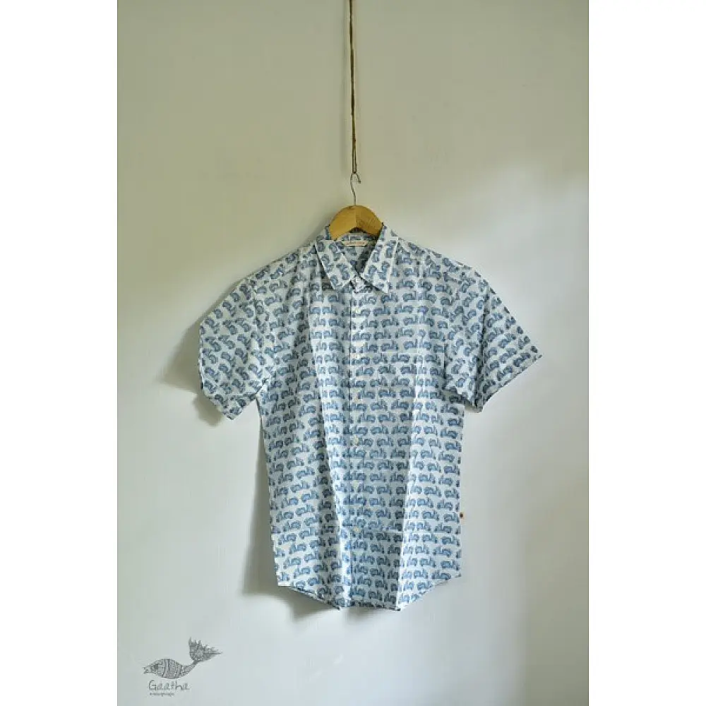 Sanganeri Cotton Half Sleeve Shirt | Scooter