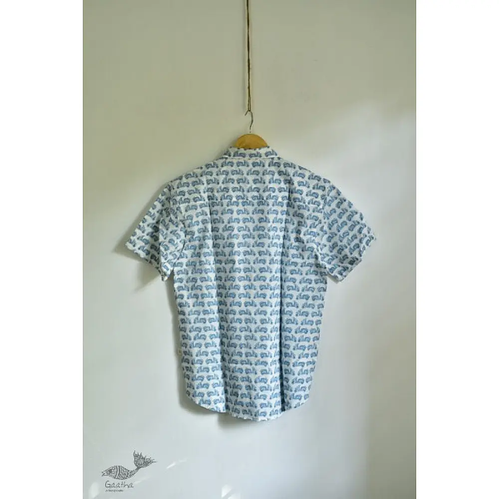 Sanganeri Cotton Half Sleeve Shirt | Scooter