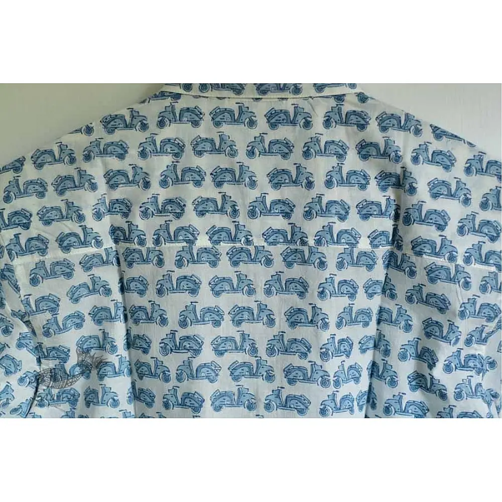 Sanganeri Cotton Half Sleeve Shirt | Scooter