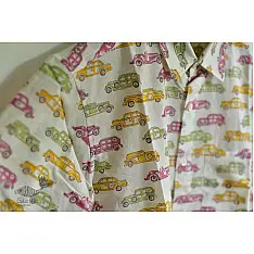 Summer Love | Sanganeri Cotton Half Sleeve Shirt | Vintage Car