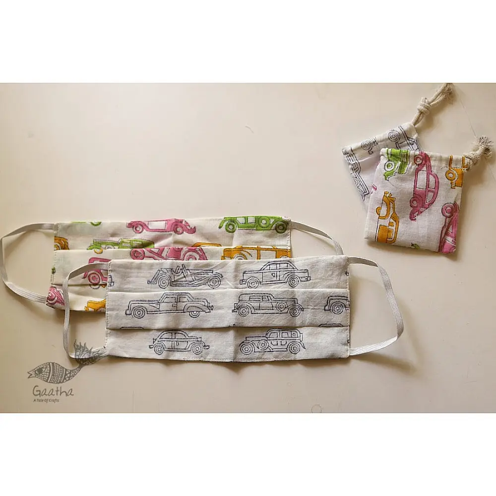 Be safe & stylish ✜ Cotton Two Layered Mask ( Set of 2 ) ✜ 6