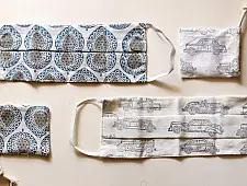 Be safe & stylish ✜ Cotton Two Layered Mask ( Set of 2 ) ✜ 1