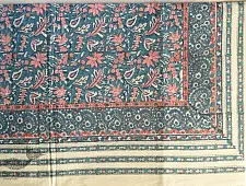 Landscapes Under My Roof | Sanganeri Handblock Printed Double Bedsheet  with Pillow Covers- C
