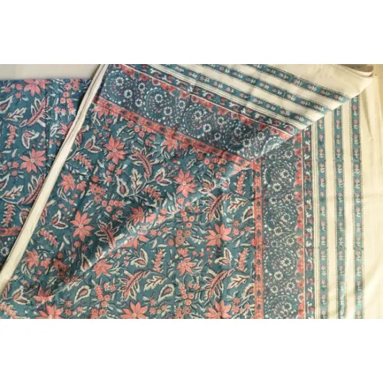 shop Sanganeri Hand block Printed Bedsheet