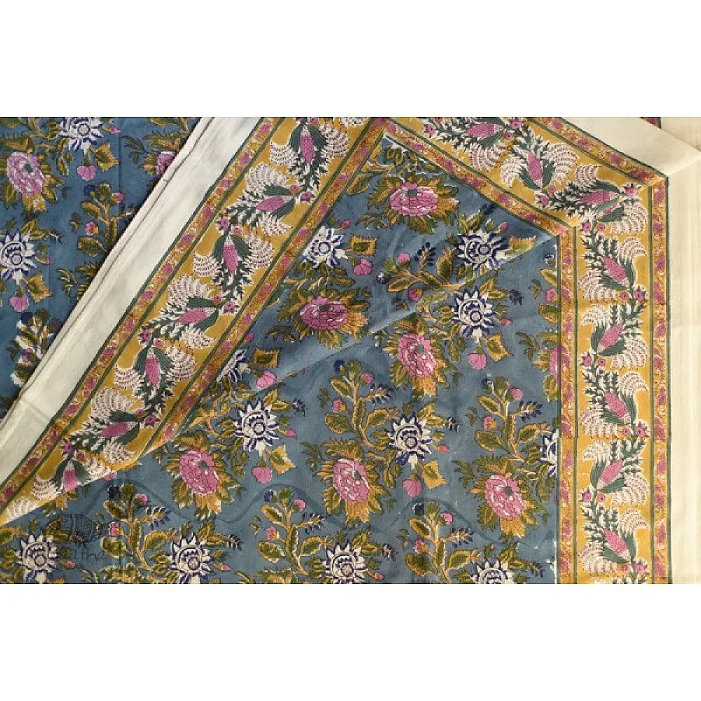 shop Sanganeri Hand block Printed Bedsheet