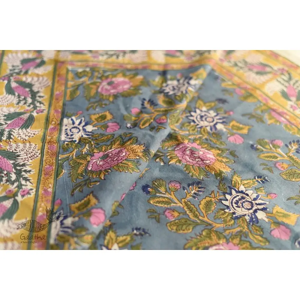 shop Sanganeri Hand block Printed Bedsheet