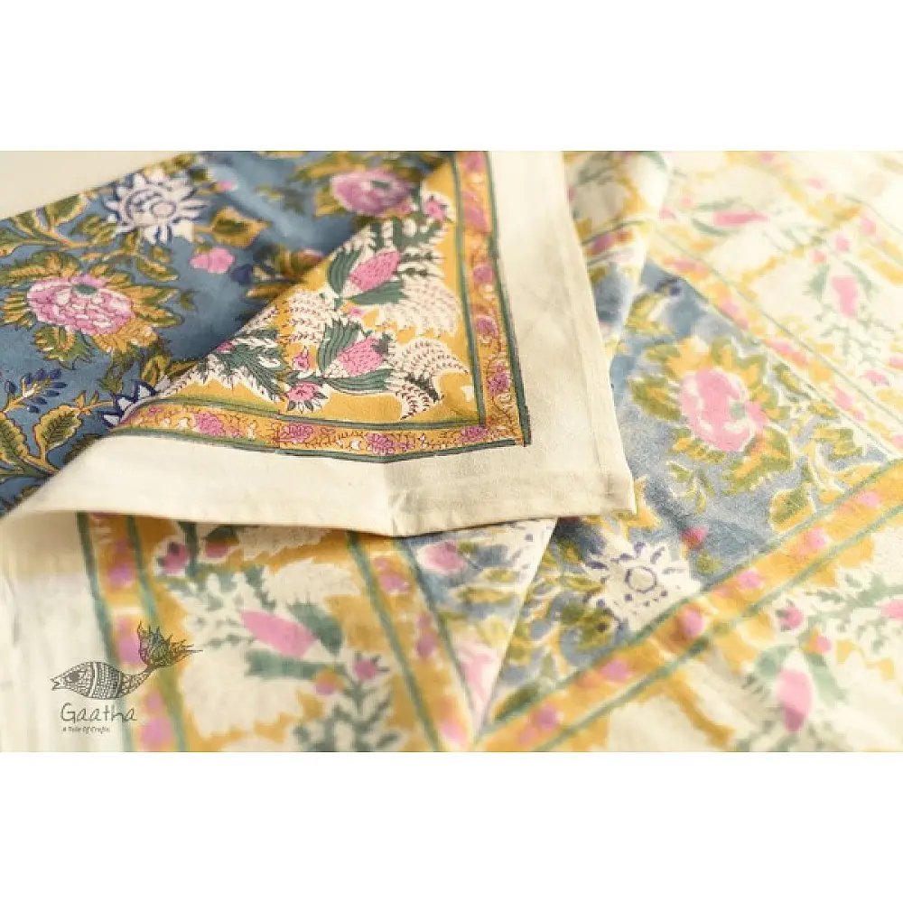 shop Sanganeri Hand block Printed Bedsheet