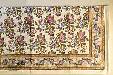 Sanganeri Hand Printed Double Bedsheet  | With Pillow Covers