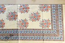 Landscapes Under My Roof | Sanganeri Handblock Printed Double Bedsheet  with Pillow Covers- F
