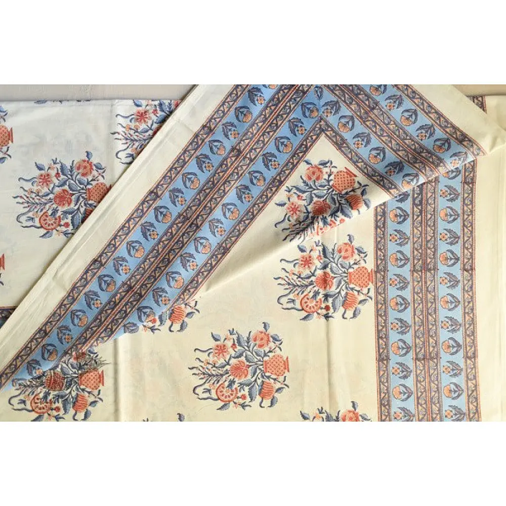 shop Sanganeri Hand block Printed Bedsheet