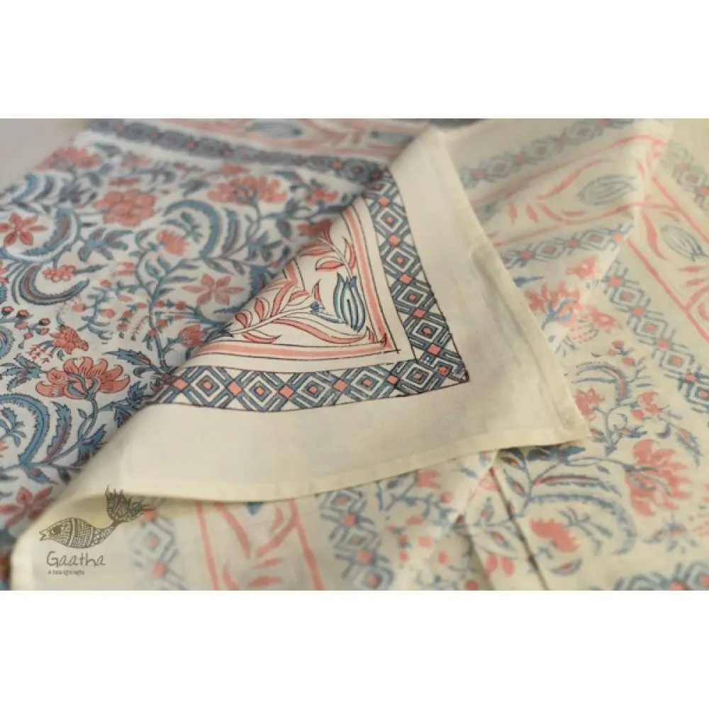 shop Sanganeri Hand block Printed Bedsheet