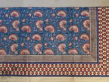 Landscapes Under My Roof | Sanganeri Handblock Printed Double Bedsheet  with Pillow Covers- L