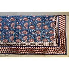 Landscapes Under My Roof | Sanganeri Handblock Printed Double Bedsheet  with Pillow Covers- L